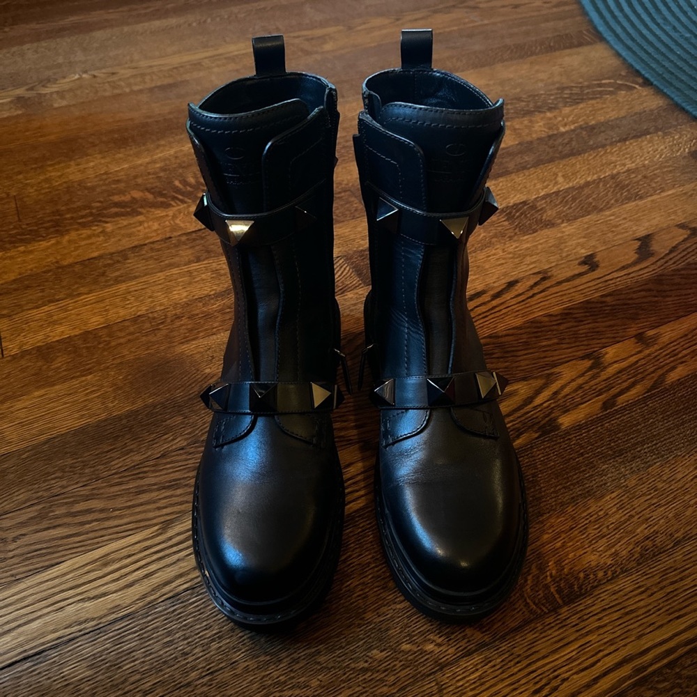 Authentic Brand New Studded Leather Valentino Boots